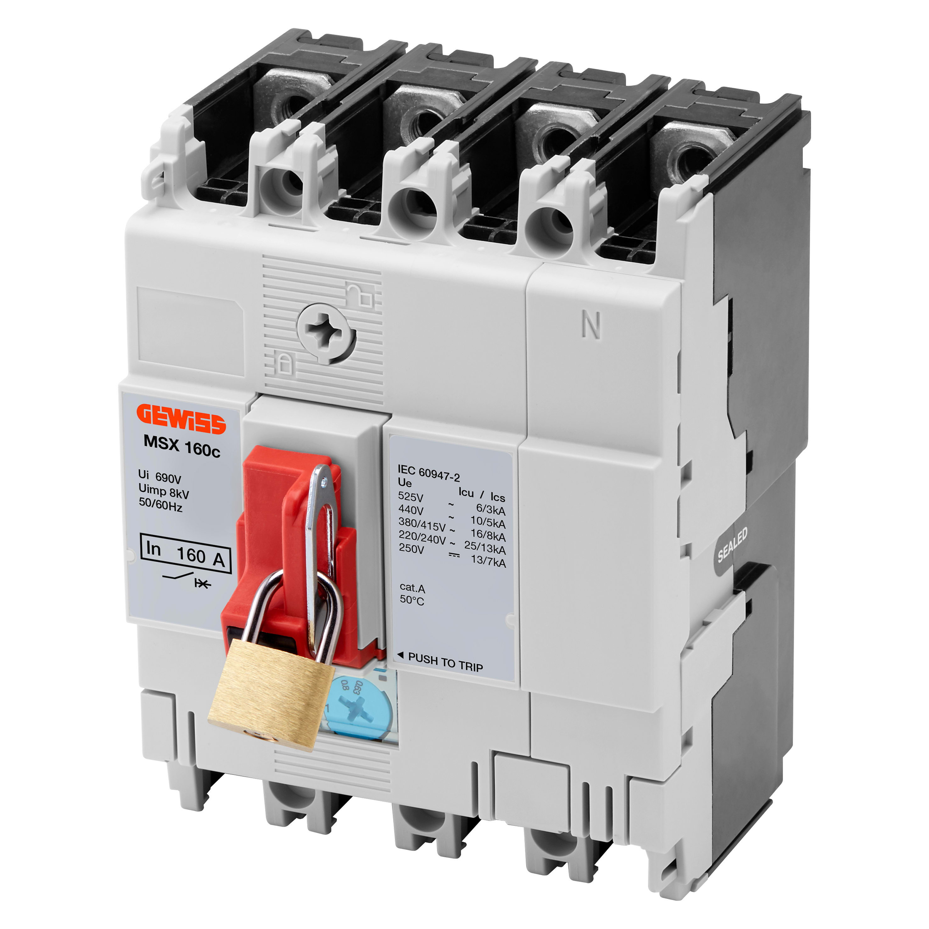 GEWISS - BLOCCO LEVA A LUCCHETTO - PER MSX/D/E125-250 GWD8672