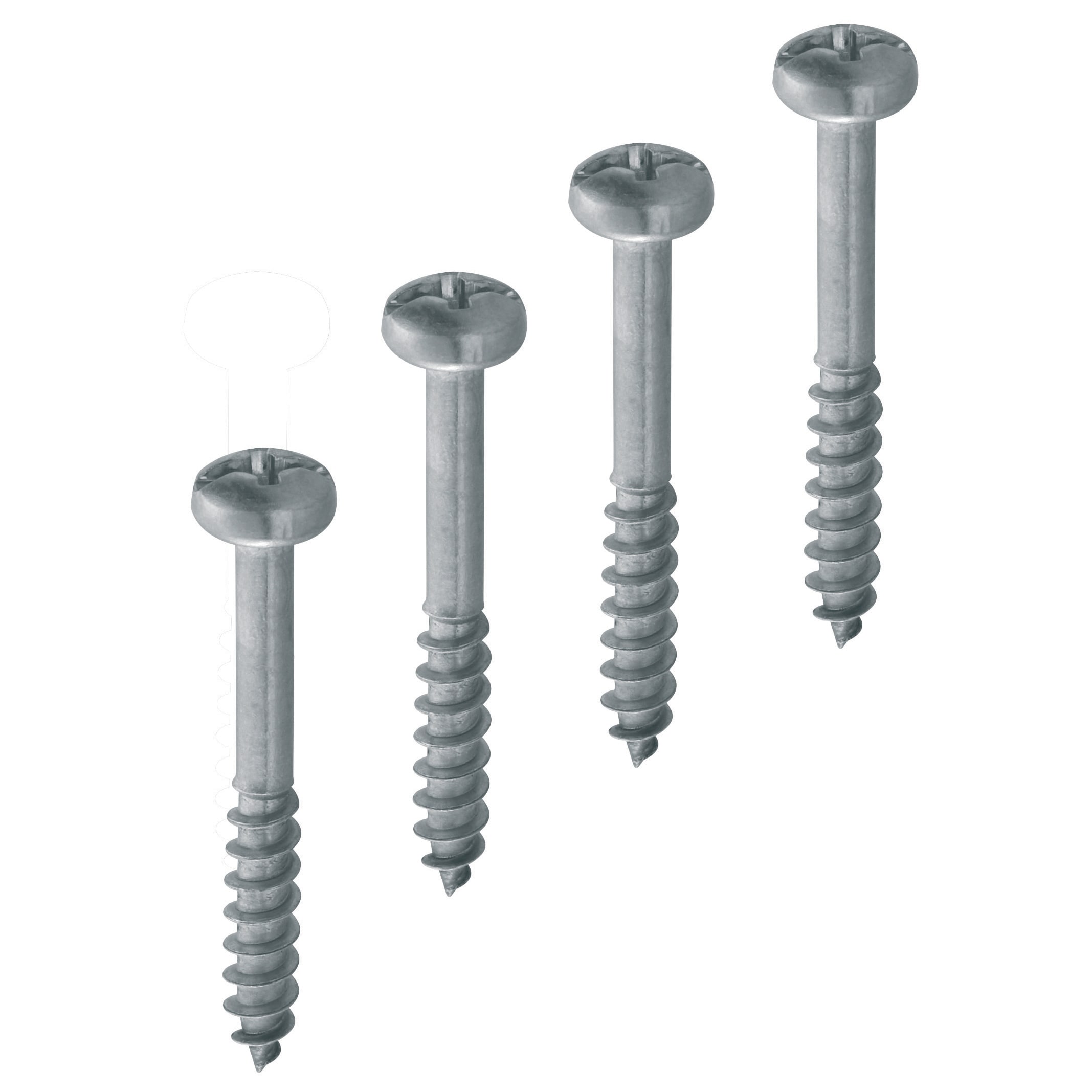 GEWISS - KIT DI 4 VITI AUTOFILETTANTI IN ACCIAIO INOX - PER POZZETTI - 360X260X320