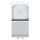 GEWISS - PULSANTE UNIPOLARE 250V ac - NA 16A - DIFFUSORE OPALE - 1 MODULO - BIANCO LUCIDO - CHORUSMART