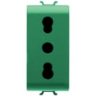 GEWISS - PRESA STANDARD ITALIANO 250V ac - PER LINEE DEDICATE - 2P+T 16A BIVALENTE - P11-P17 - 1 MODULO - VERDE - ANTIBATTERICO - CHORUSMART