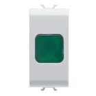 GEWISS - SPIA DI SEGNALAZIONE SINGOLA - VERDE - 1 MODULO - BIANCO - ANTIBATTERICO - CHORUSMART