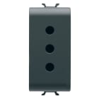 GEWISS - PRESA STANDARD ITALIANO 250V ac - 2P+T 10A - P11 - 1 MODULO - NERO SATINATO - CHORUSMART