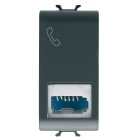 GEWISS - PRESA TELEFONICA STANDARD INGLESE - 6 CONTATTI - MORSETTI A VITE - 1 MODULO - NERO SATINATO - CHORUSMART