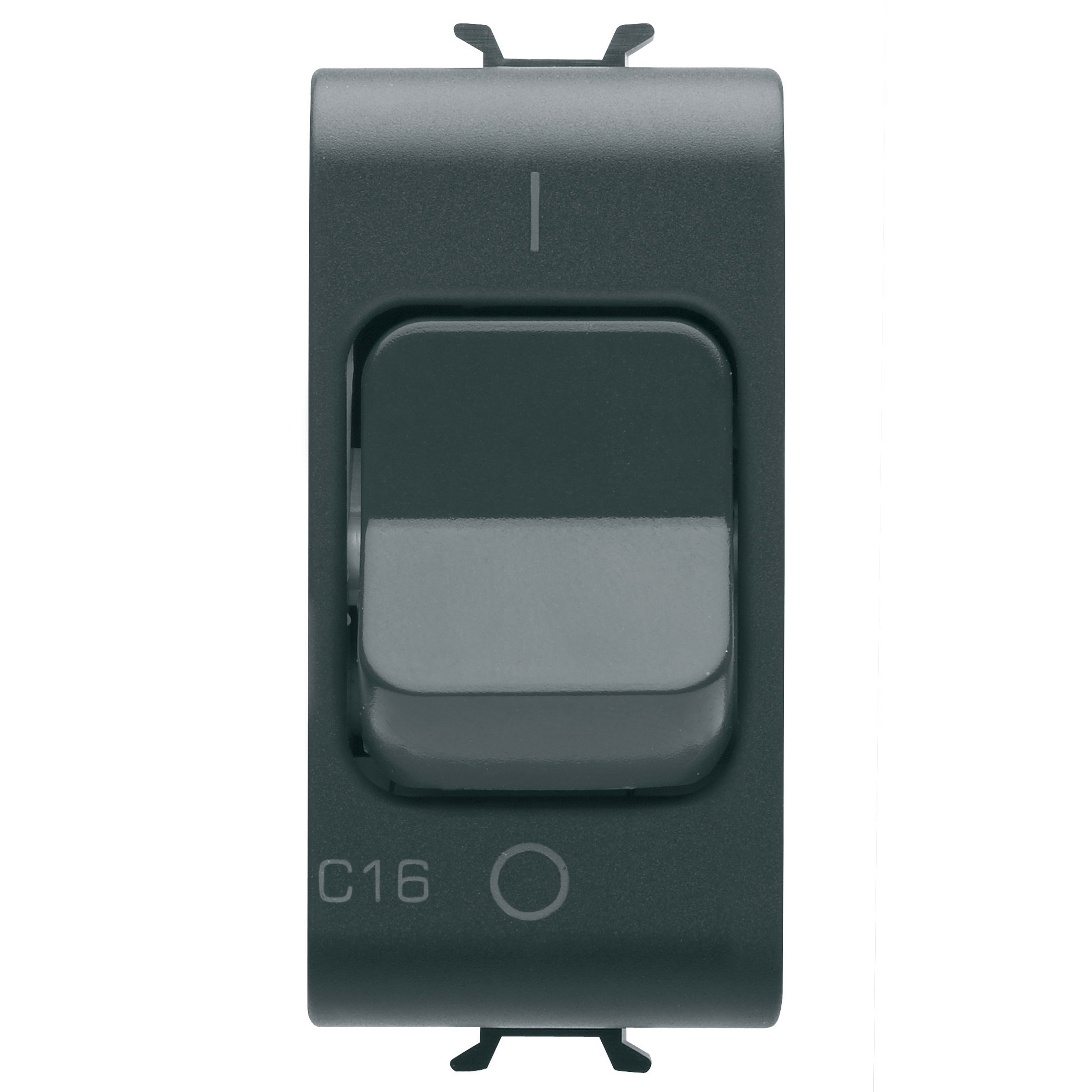 GEWISS - INTERRUTTORE AUTOMATICO MAGNETOTERMICO - CURVA C - 1P+N 16A 230Vac - 1 MODULO - NERO SATINATO - CHORUSMART