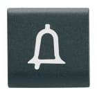 GEWISS - TASTO INTERCAMBIABILE - 22X22mm - CAMPANELLO - NERO SATINATO - CHORUSMART