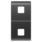 GEWISS - TASTO INTERCAMBIABILE PER COMANDI ASSIALI - DA COMPLETARE CON 2 LENTI - 1 MODULO - NERO SATINATO - CHORUSMART