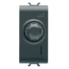 GEWISS - REGOLATORE ELETTRONICO ROTATIVO - DEVIATORE - 230V ac 50/60Hz - RESISTIVO 100-500W / INDUTTIVO 100-500VA - 1 MODULO - NERO SATINATO - CHORUSMART