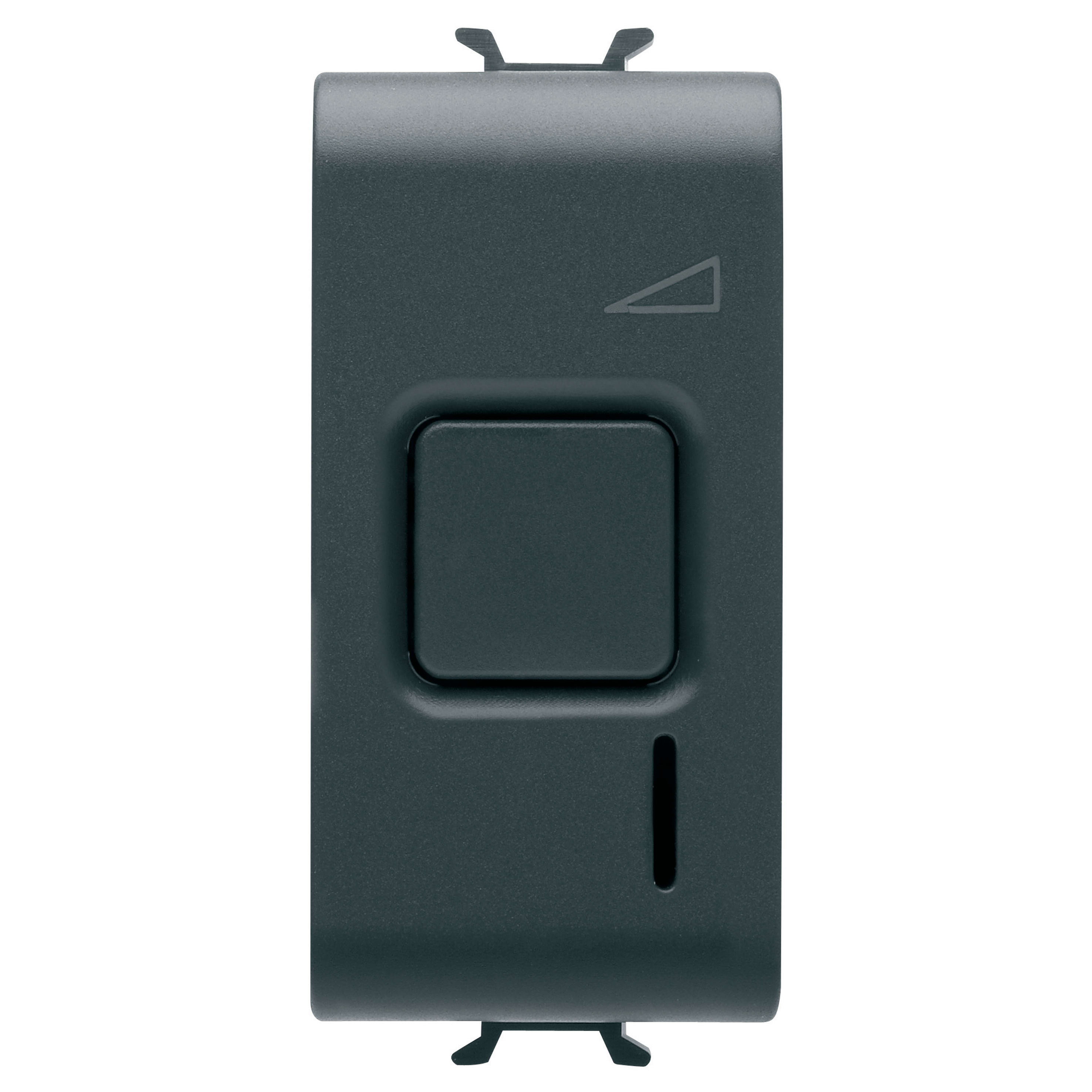 GEWISS - REGOLATORE ELETTRONICO - A PULSANTE - 230V ac 50/60Hz - RESISTIVO 60-500W / INDUTTIVO 60-500VA - 1 MODULO - NERO SATINATO  CHORUSMART