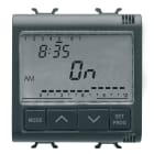 GEWISS - PROGRAMMATORE ELETTRONICO GIORNALIERO / SETTIMANALE 1 CANALE - 230V ac 50/60Hz - 2 MODULI - NERO SATINATO - CHORUSMART