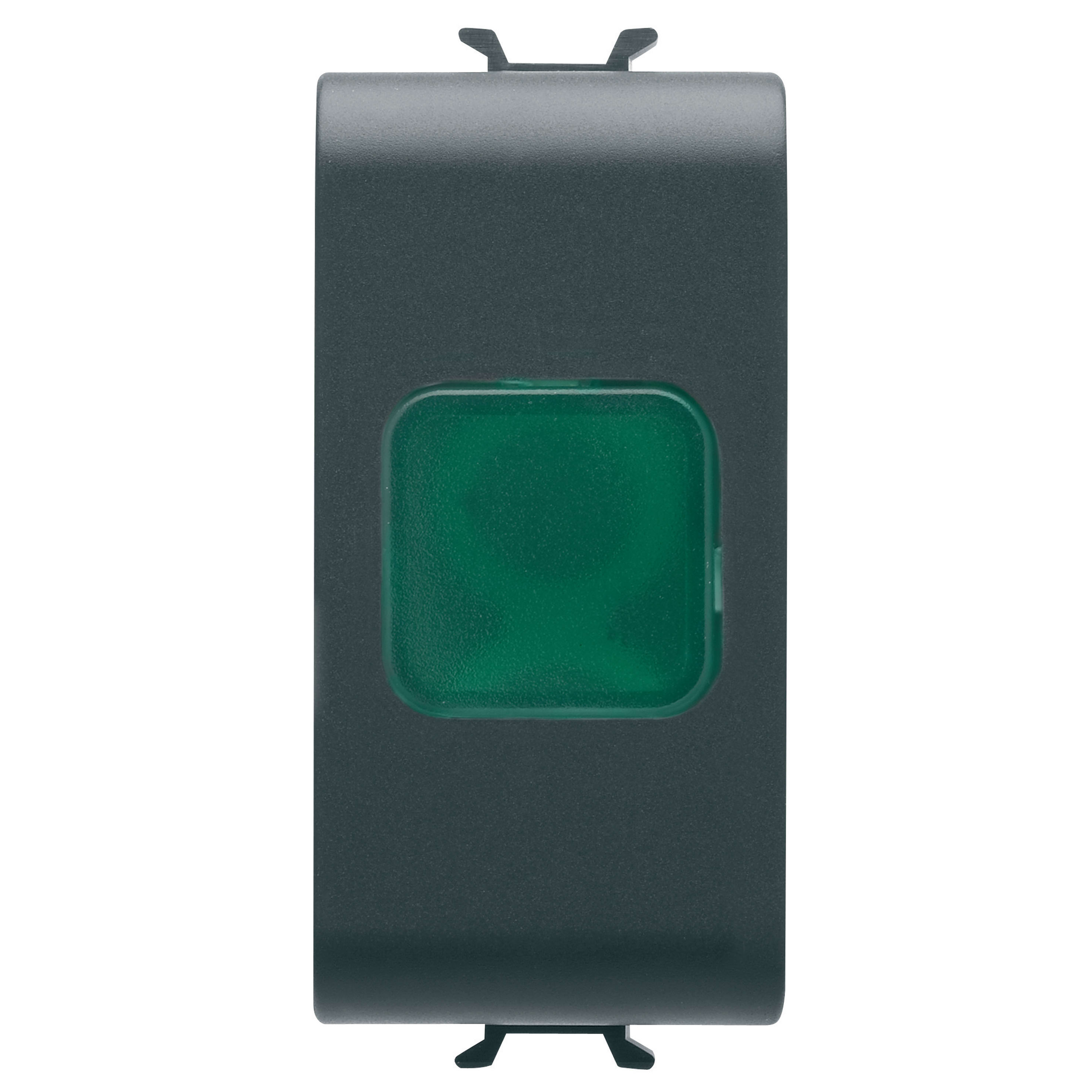 GEWISS - SPIA DI SEGNALAZIONE SINGOLA - VERDE - 1 MODULO - NERO SATINATO - CHORUSMART