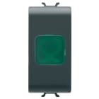 GEWISS - SPIA DI SEGNALAZIONE SINGOLA - VERDE - 1 MODULO - NERO SATINATO - CHORUSMART
