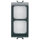 GEWISS - SPIA DI SEGNALAZIONE DOPPIA - OPALE - 1 MODULO - NERO SATINATO - CHORUSMART