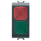 GEWISS - SPIA DI SEGNALAZIONE DOPPIA - ROSSO/VERDE - 1 MODULO - NERO SATINATO - CHORUSMART