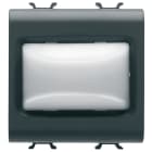 GEWISS - SPIA SPORGENTE - 12V ac/dc / 230V ac 50/60 Hz - OPALE - 2 MODULI - NERO SATINATO - CHORUSMART