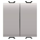 GEWISS - DOPPIO DEVIATORE 250V ac - MORSETTI CABLAGGIO RAPIDO - UNIPOLARE 16AX - TASTO NEUTRO - 2 MODULI - NATURAL BEIGE SATINATO - CHORUSMART