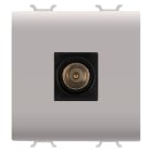 GEWISS - PRESA COASSIALE TV SCHERMATURA CLASSE A - CONNETTORE IEC MASCHIO 9,5mm - DIRETTA - 2 MODULI - NATURAL BEIGE SATINATO - CHORUSMART