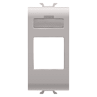 GEWISS - ADATTATORE PREDISPOSTO PER L'ALLOGGIAMENTO DI CONNETTORI DATI - TIPO AMP/KEYSTONE JACK - 1 MODULO - NATURAL BEIGE SATINATO - CHORUSMART