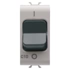 GEWISS - INTERRUTTORE AUTOMATICO MAGNETOTERMICO - CURVA C - 1P+N 10A 230Vac - 1 MODULO - NATURAL BEIGE SATINATO - CHORUSMART