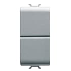 GEWISS - PULSANTE UNIPOLARE 250V ac - NA+NA 16A - DOPPIO - 1 MODULO - TITANIO - CHORUSMART