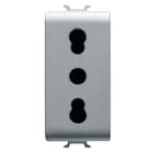 GEWISS - PRESA STANDARD ITALIANO 250V ac - 2P+T 16A BIVALENTE - P11-P17 - 1 MODULO - TITANIO - CHORUSMART