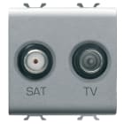 GEWISS - PRESA TV-SAT - DIRETTA - 2 MODULI - TITANIO - CHORUSMART