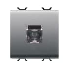 GEWISS - PRESA TELEFONICA STANDARD INTERNAZIONALE - RJ11 - MORSETTI A VITE - 2 MODULI - TITANIO - CHORUSMART