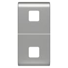 GEWISS - TASTO INTERCAMBIABILE PER COMANDI ASSIALI - DA COMPLETARE CON 2 LENTI - 1 MODULO - TITANIO - CHORUSMART GW14553S