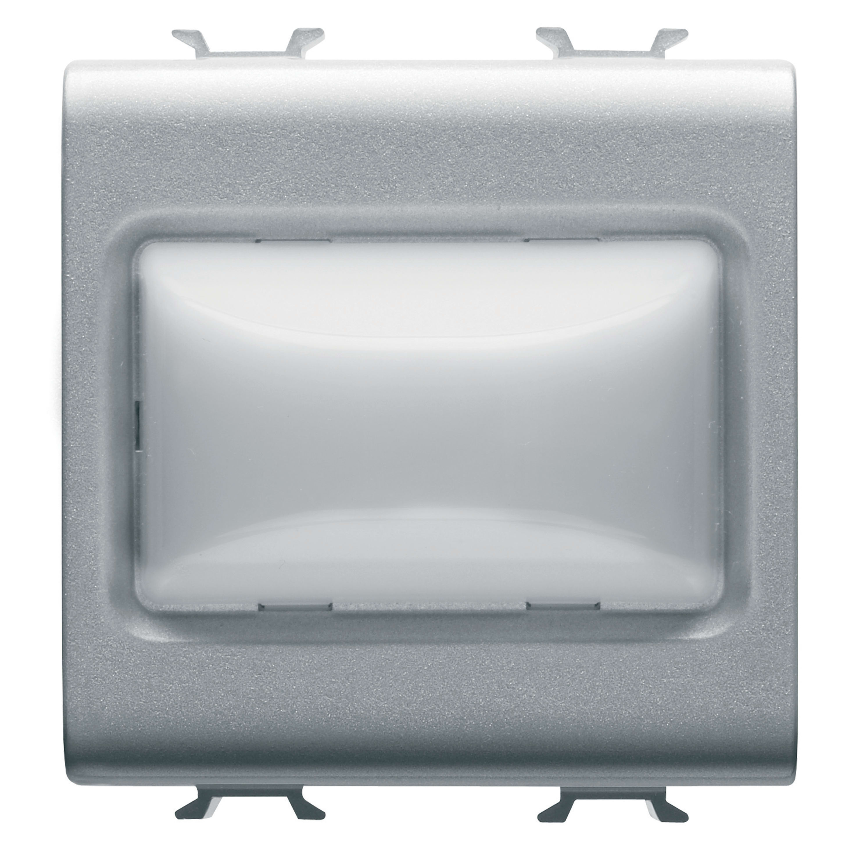 GEWISS - SPIA SPORGENTE - 12V ac/dc / 230V ac 50/60 Hz - OPALE - 2 MODULI - TITANIO - CHORUSMART