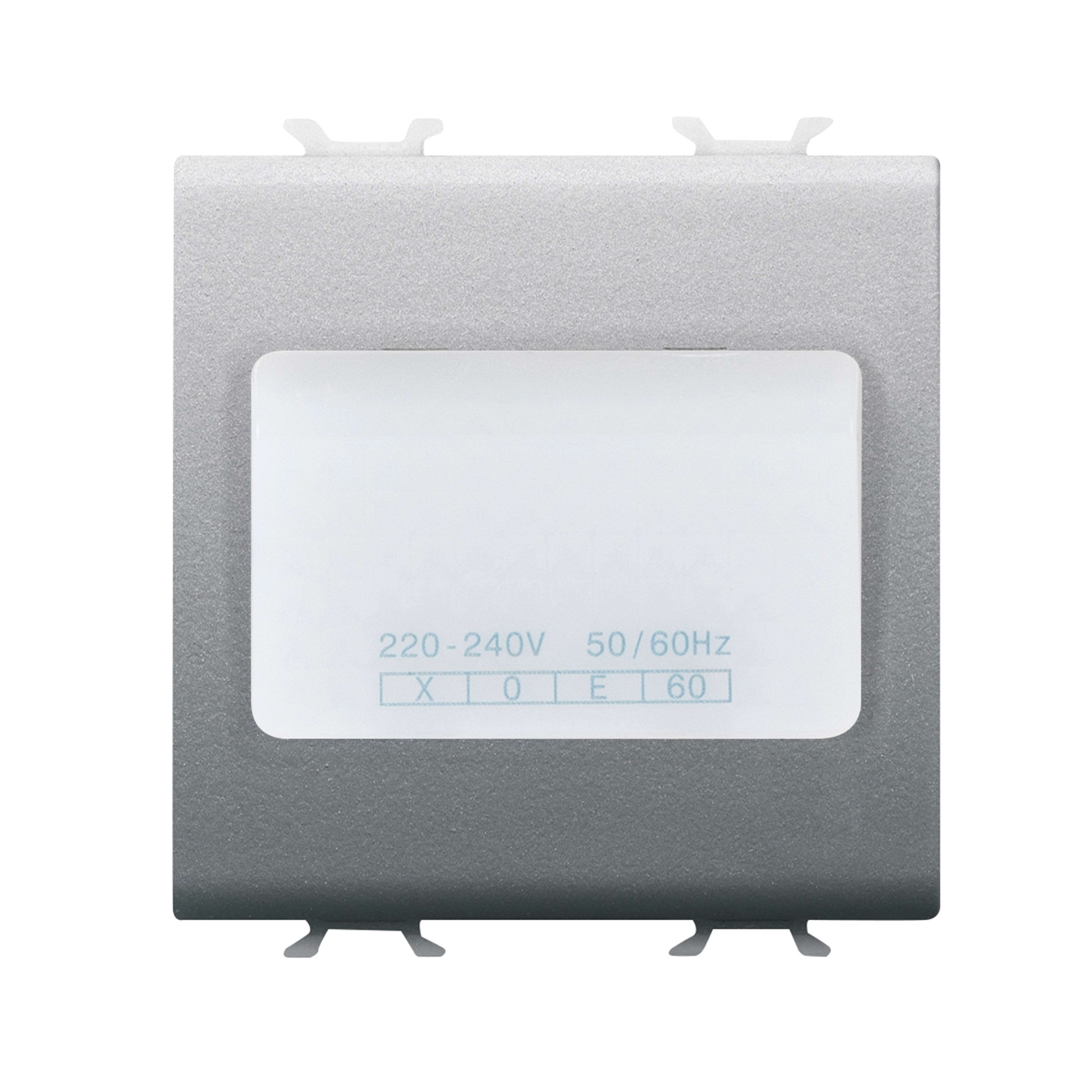 GEWISS - LAMPADA AUTONOMA DI EMERGENZA - 230Vac 50/60Hz 1h - 2 MODULI - TITANIO - CHORUSMART