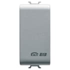 GEWISS - COPRIFORO PER ALLOGGIAMENTO INTERFACCIA CONTATTI 2/4 CANALI - 1 MODULO - TITANIO - CHORUSMART