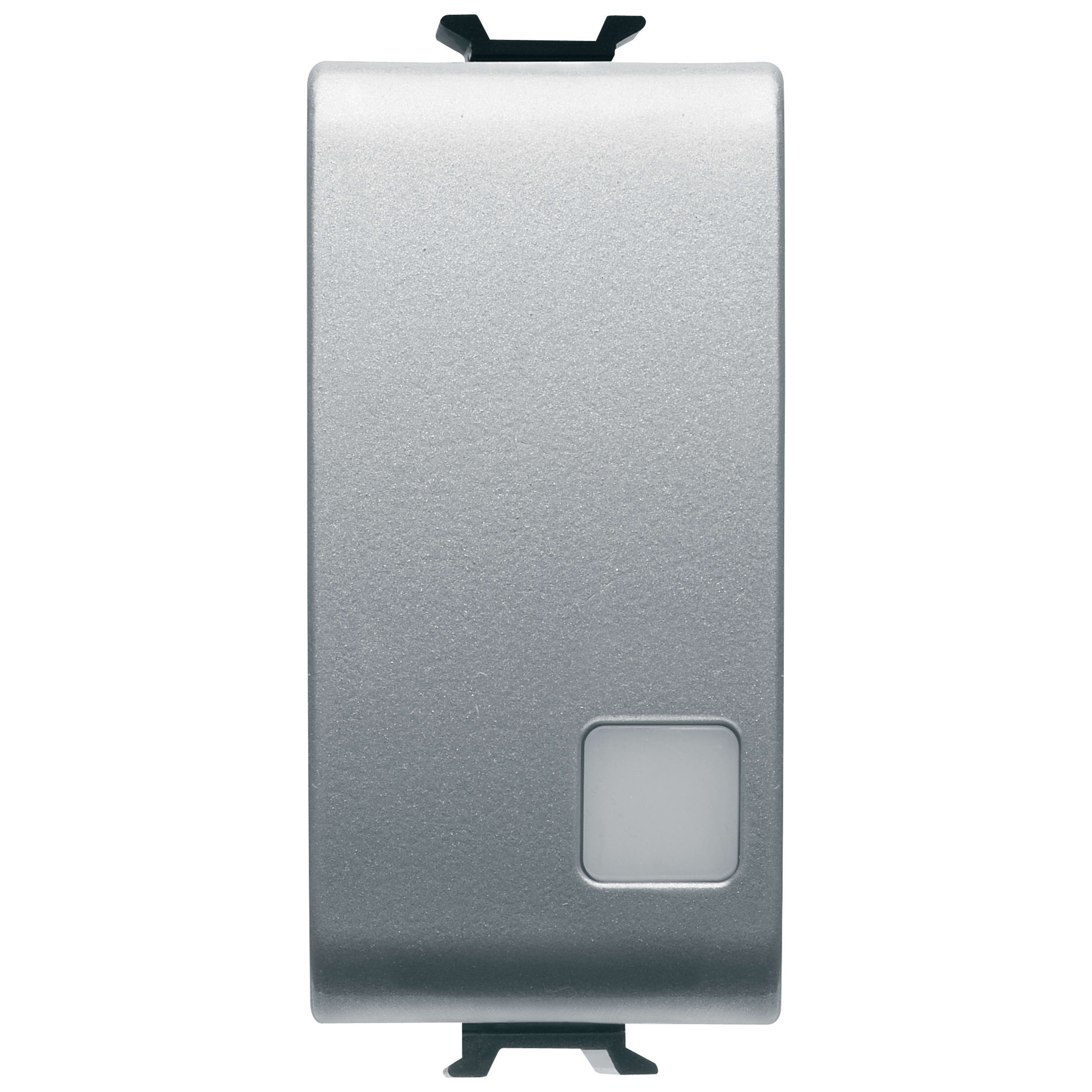 GEWISS - PULSANTE ELETTRONICO SOFT-CLICK - LUMINOSO - CON LENTE NEUTRA SOST. - PER INTERF.CONT. BUS - 1P NA PRIVO DI POT. - 1 MODULO - TITANIO - CHORUSMART