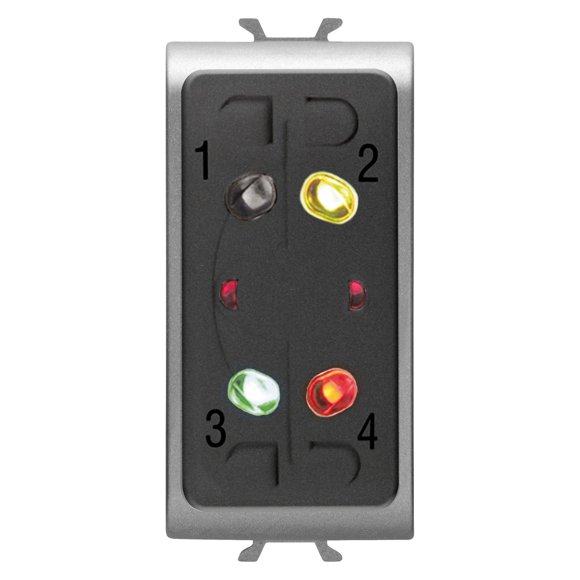 GEWISS - INSERITORE PARZIALIZZATORE DA INCASSO - ANTIFURTO FILARE - TITANIO - CHORUSMART