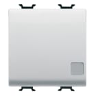 GEWISS - INTERRUTTORE BIPOLARE 250V ac - MORSETTI CABLAGGIO RAPIDO - 16AX ILLUMINABILE - CON LENTE NEUTRA SOSTITUIBILE - 2 MODULI - BIANCO SATIN - CHORUSMART