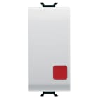 GEWISS - PULSANTE UNIPOLARE 250V ac - NC+NA 16A - ARRESTO - LENTE ROSSA - 1 MODULO - BIANCO SATINATO - CHORUSMART