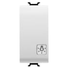 GEWISS - PULSANTE UNIPOLARE 250V ac - NA 16A ILLUMINABILE - CON LENTE NEUTRA SOSTITUIBILE -SIMBOLO LUCE - 1 MODULO - BIANCO SATINATO - CHORUSMART
