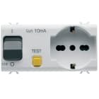 GEWISS - PRESA INTERBLOCCATA - 2P+T 16A - P40 - CON INTERRUTTORE MAGNETOTERMICO DIFFERENZIALE 1P+N 16A - 230V ac - 4 MODULI - BIANCO SATINATO - CHORUSMART