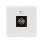 GEWISS - PRESA COASSIALE TV SCHERMATURA CLASSE A - CONNETTORE IEC MASCHIO 9,5mm - DIRETTA - 2 MODULI - BIANCO SATINATO - CHORUSMART
