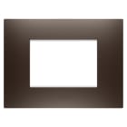 GEWISS - PLACCA EGO - IN TECNOPOLIMERO VERNICIATO - 3 POSTI - BROWN SHADE - CHORUSMART