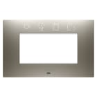 GEWISS - PLACCA EGO SMART - IN TECNOPOLIMERO VERNICIATO - 4 POSTI - ACCIAIO - CHORUSMART