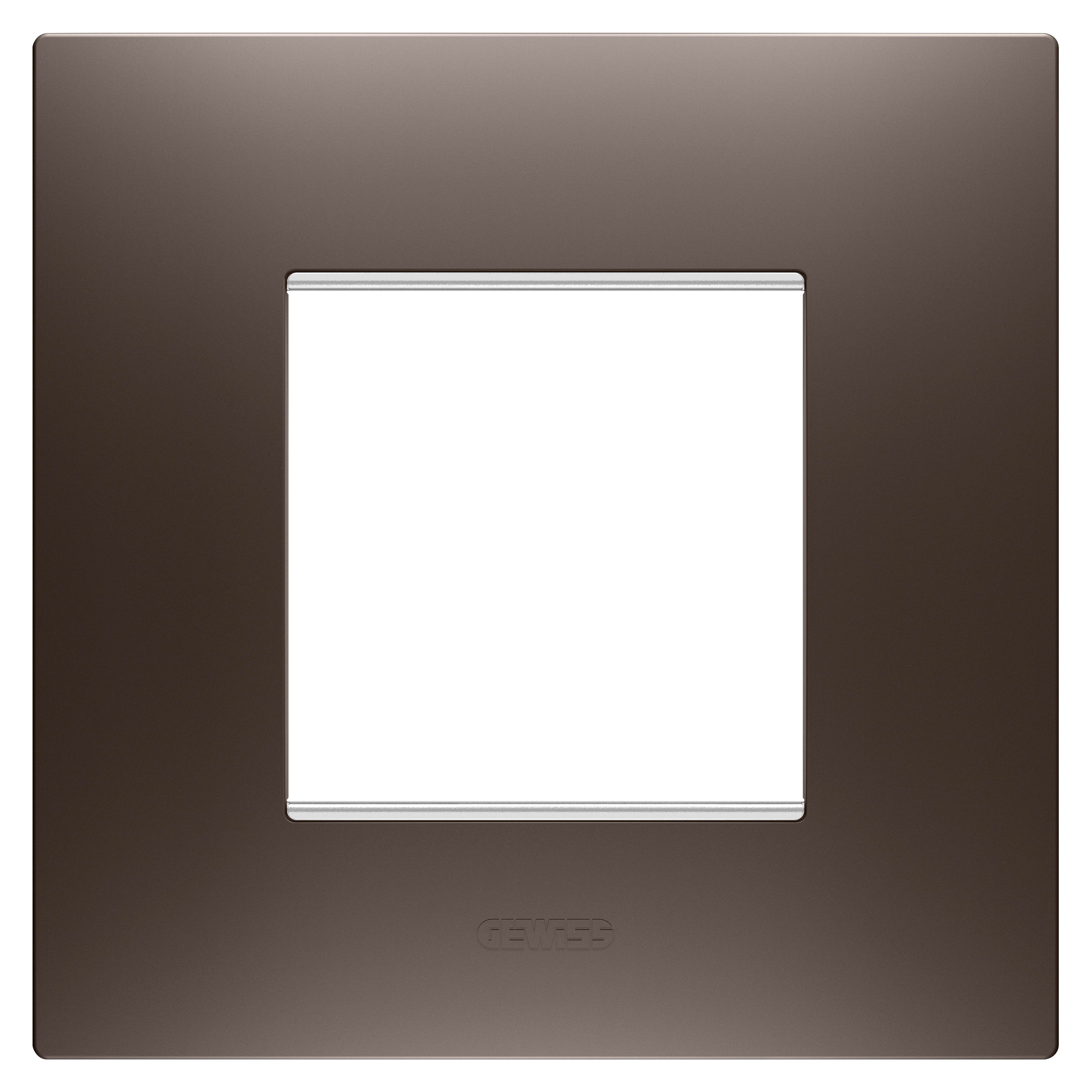 GEWISS - PLACCA EGO INTERNATIONAL - IN TECNOPOLIMERO VERNICIATO - 2 POSTI - BROWN SHADE - CHORUSMART