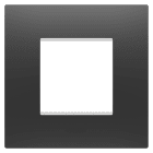 GEWISS - PLACCA EGO INTERNATIONAL - IN TECNOPOLIMERO - 2 POSTI - NERO SATINATO - CHORUSMART