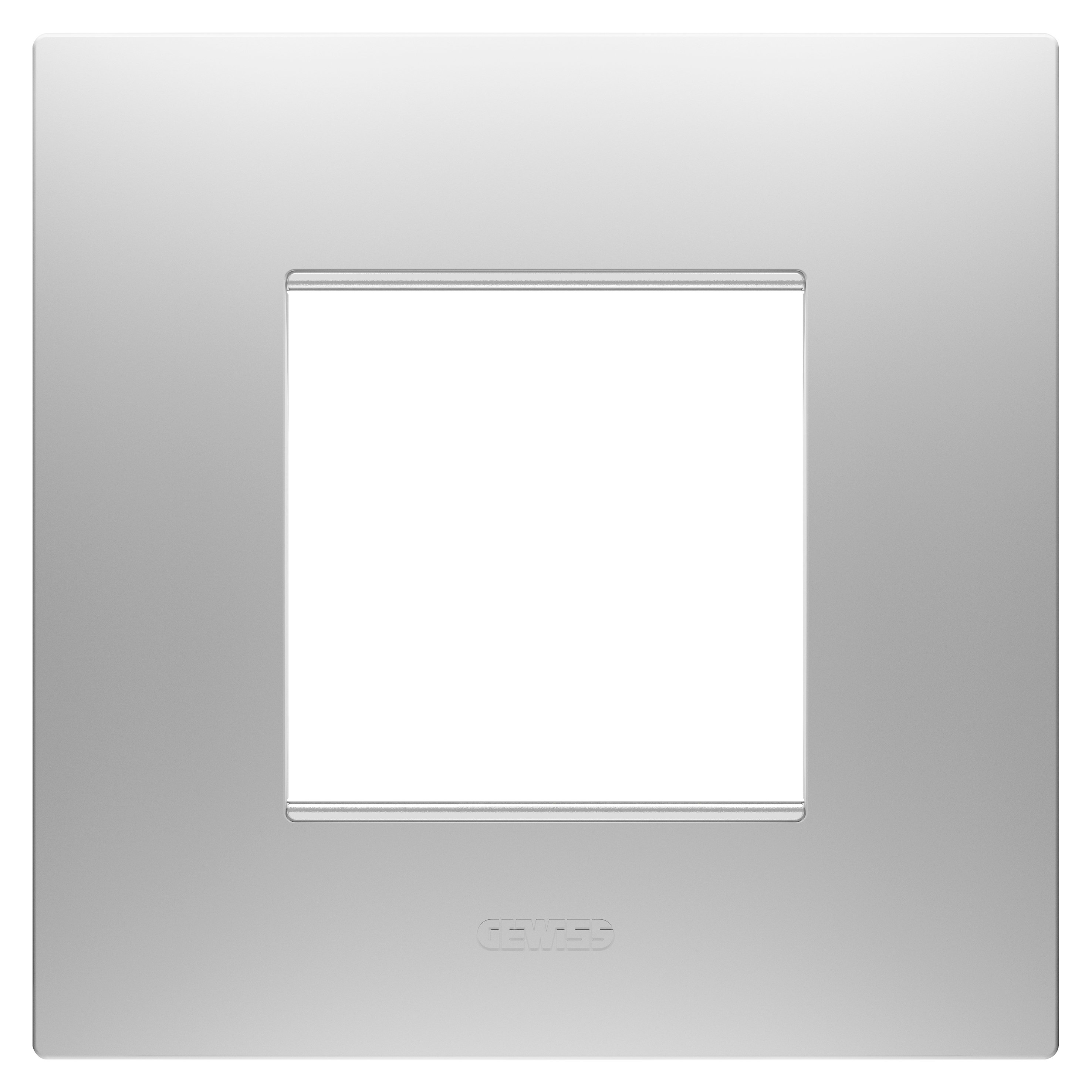 GEWISS - PLACCA EGO INTERNATIONAL - IN TECNOPOLIMERO VERNICIATO - 2 POSTI - MAGNETIC GRAY - CHORUSMART