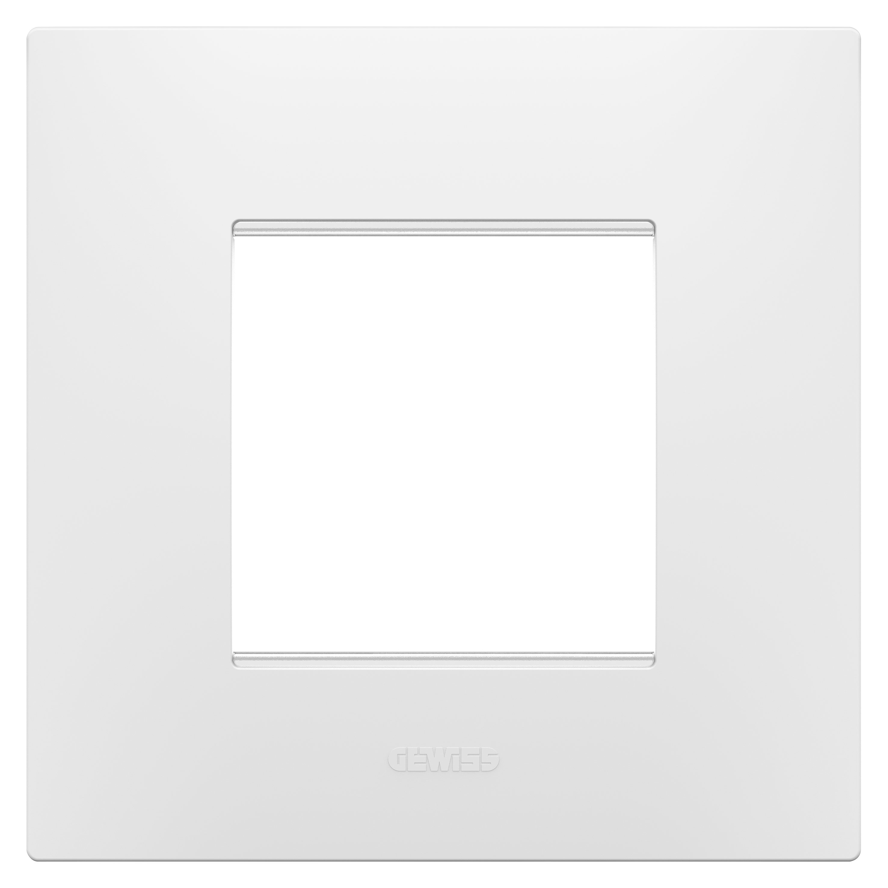 GEWISS - PLACCA EGO INTERNATIONAL - IN TECNOPOLIMERO - 2 POSTI - BIANCO SATINATO - CHORUSMART
