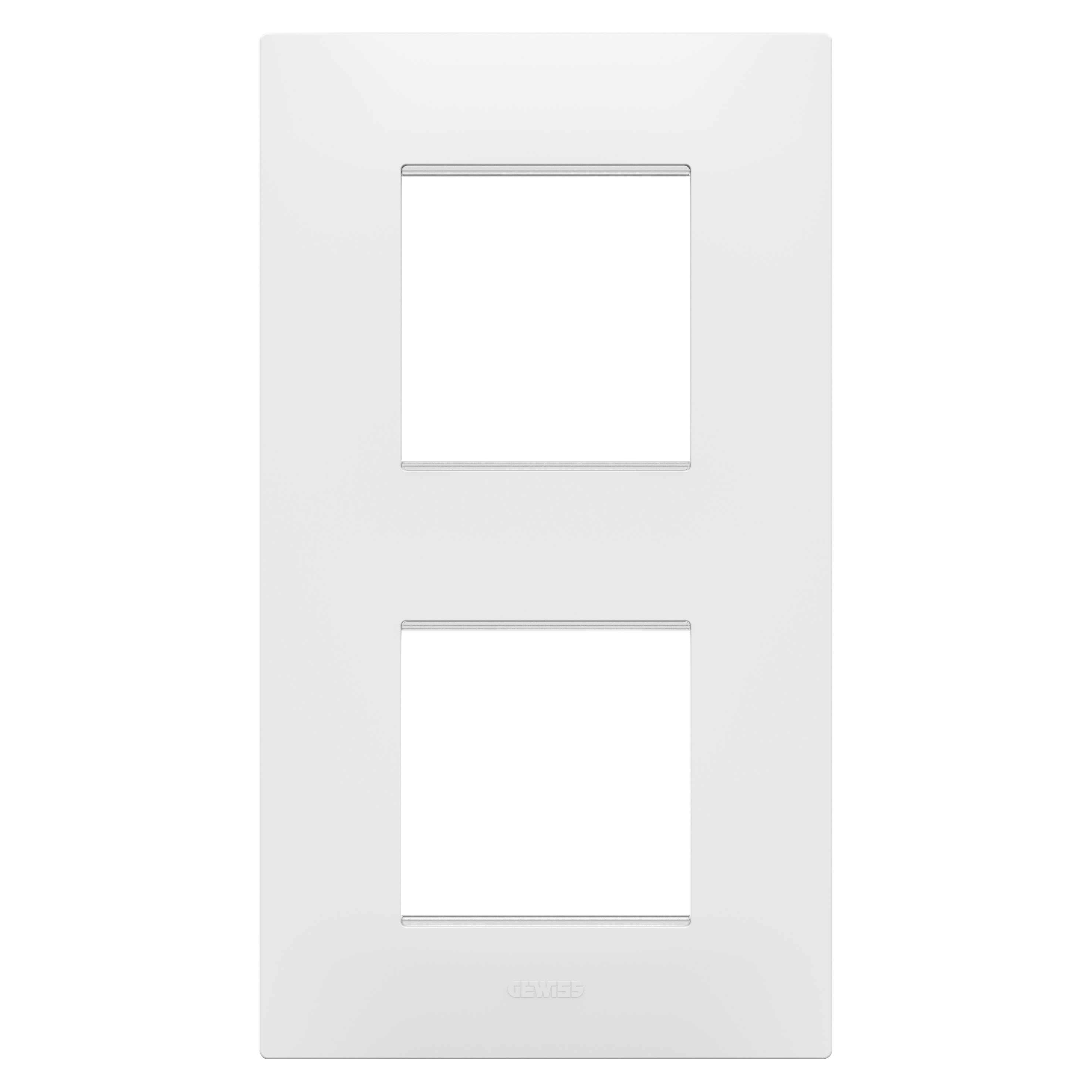 GEWISS - PLACCA EGO INTERNATIONAL - IN TECNOPOLIMERO - 2+2 POSTI VERTICALE - BIANCO SATINATO - CHORUSMART