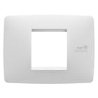 GEWISS - PLACCA ONE - IN TECNOPOLIMERO - 2 POSTI - BIANCO - ANTIBATTERICO - CHORUSMART