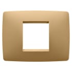 GEWISS - PLACCA ONE - IN TECNOPOLIMERO VERNICIATO - 2 POSTI - ORO - CHORUSMART