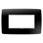 GEWISS - PLACCA ONE - IN TECNOPOLIMERO - 4 POSTI - NERO TONER - CHORUSMART
