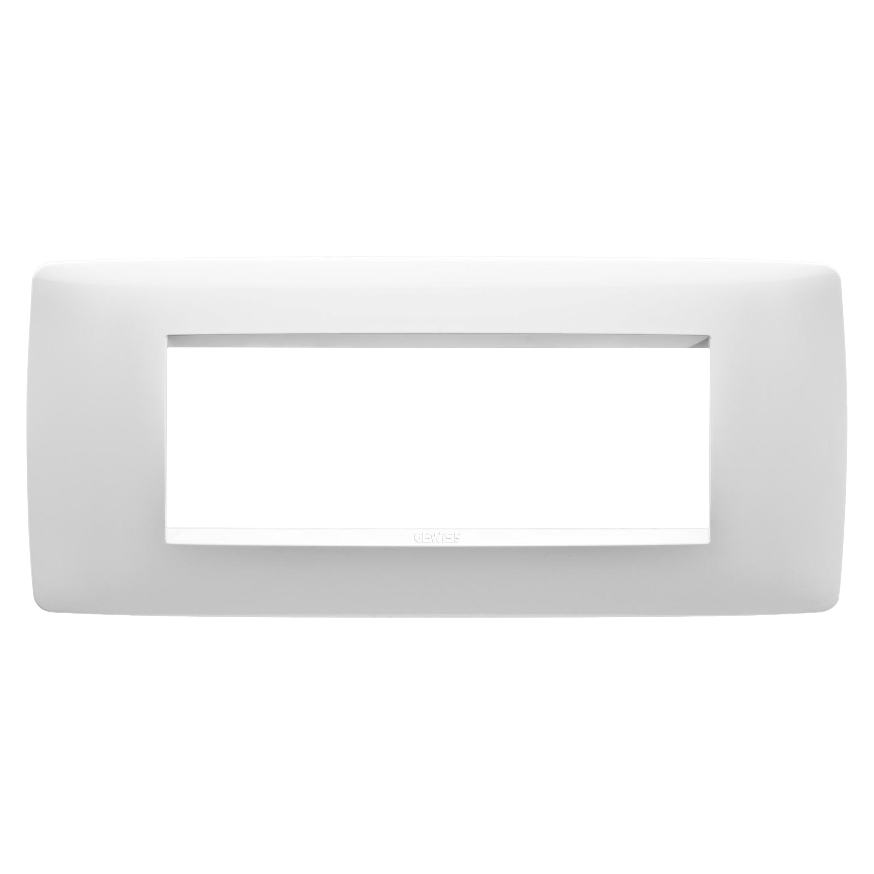 GEWISS - PLACCA ONE - IN TECNOPOLIMERO - 6 POSTI - BIANCO - 202 MM. LARGHEZZA