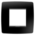 GEWISS - PLACCA ONE INTERNATIONAL - IN TECNOPOLIMERO - 2 POSTI - NERO TONER - CHORUSMART