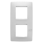 GEWISS - PLACCA ONE INTERNATIONAL - IN TECNOPOLIMERO - 2+2 POSTI VERTICALE - BIANCO - ANTIBATTERICO - CHORUSMART